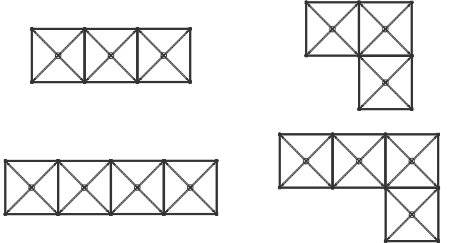 Pavillons. Kombinationsmöglichkeiten 3x3 4x4.