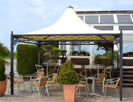 Metall Pavillon für Hotels, Restaurants, Gärten und Gastronomie.